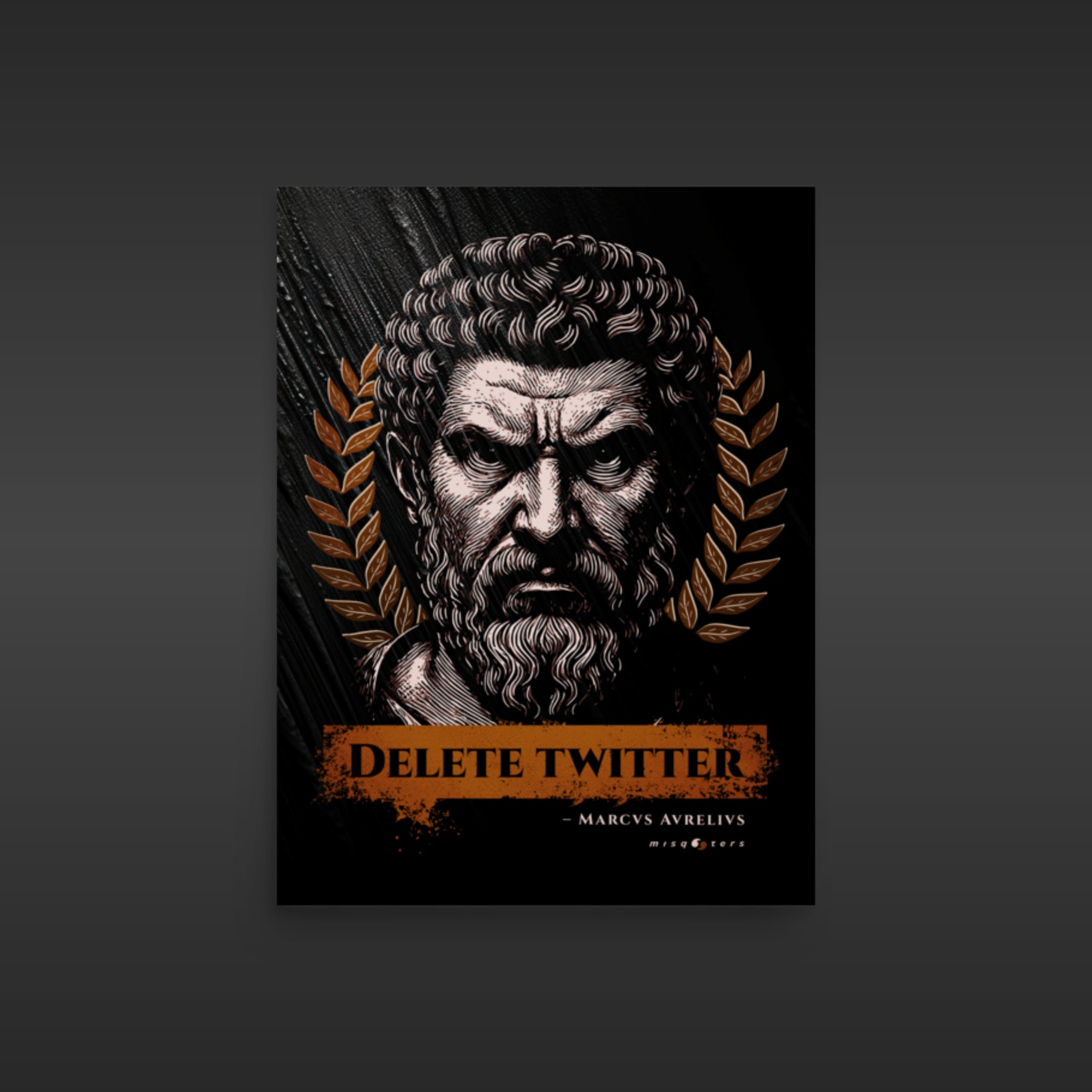 Delete Twitter - Night Ed. | M. Aurelius | Poster