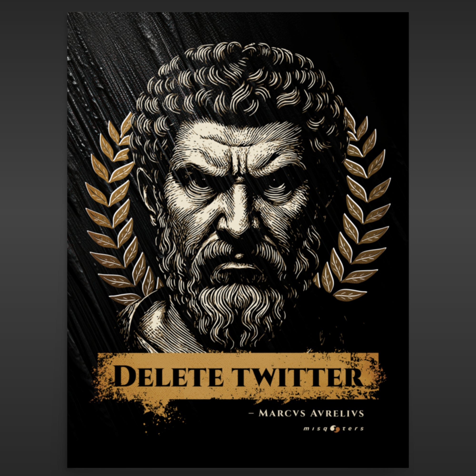 Delete Twitter - Night Ed. | M. Aurelius | Poster