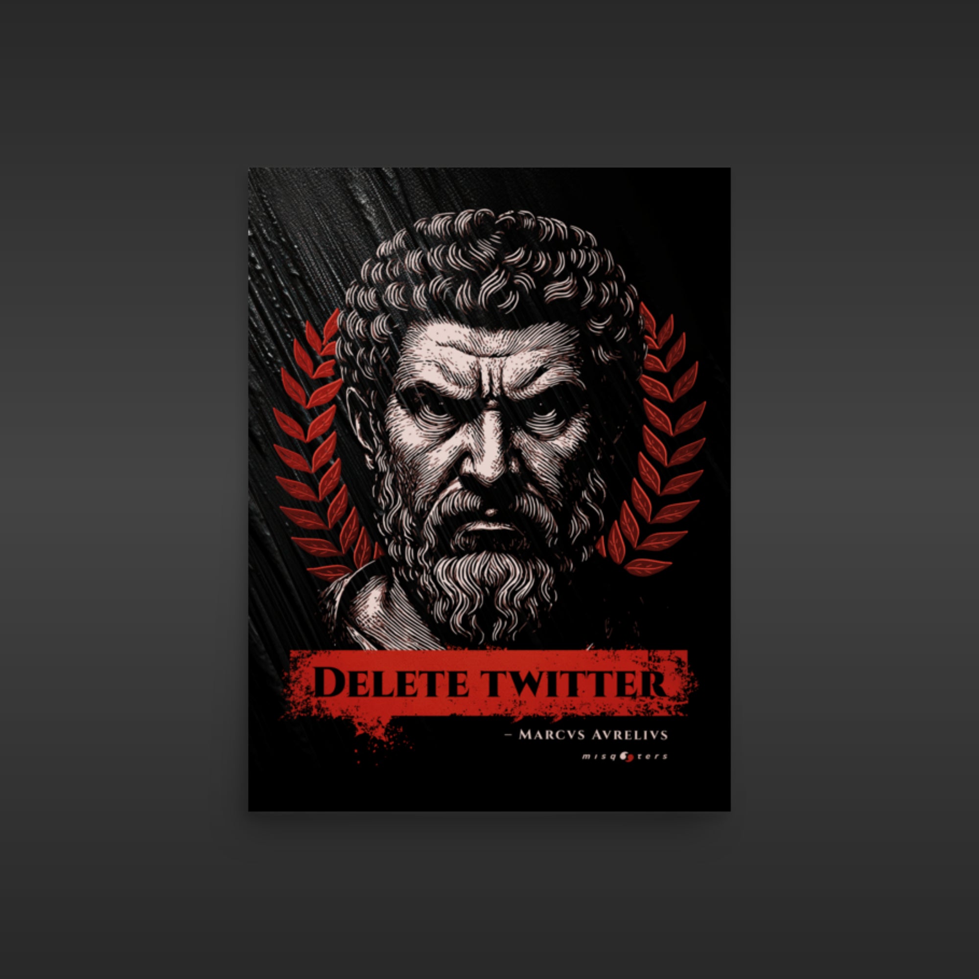 Delete Twitter - Night Ed. | M. Aurelius | Poster