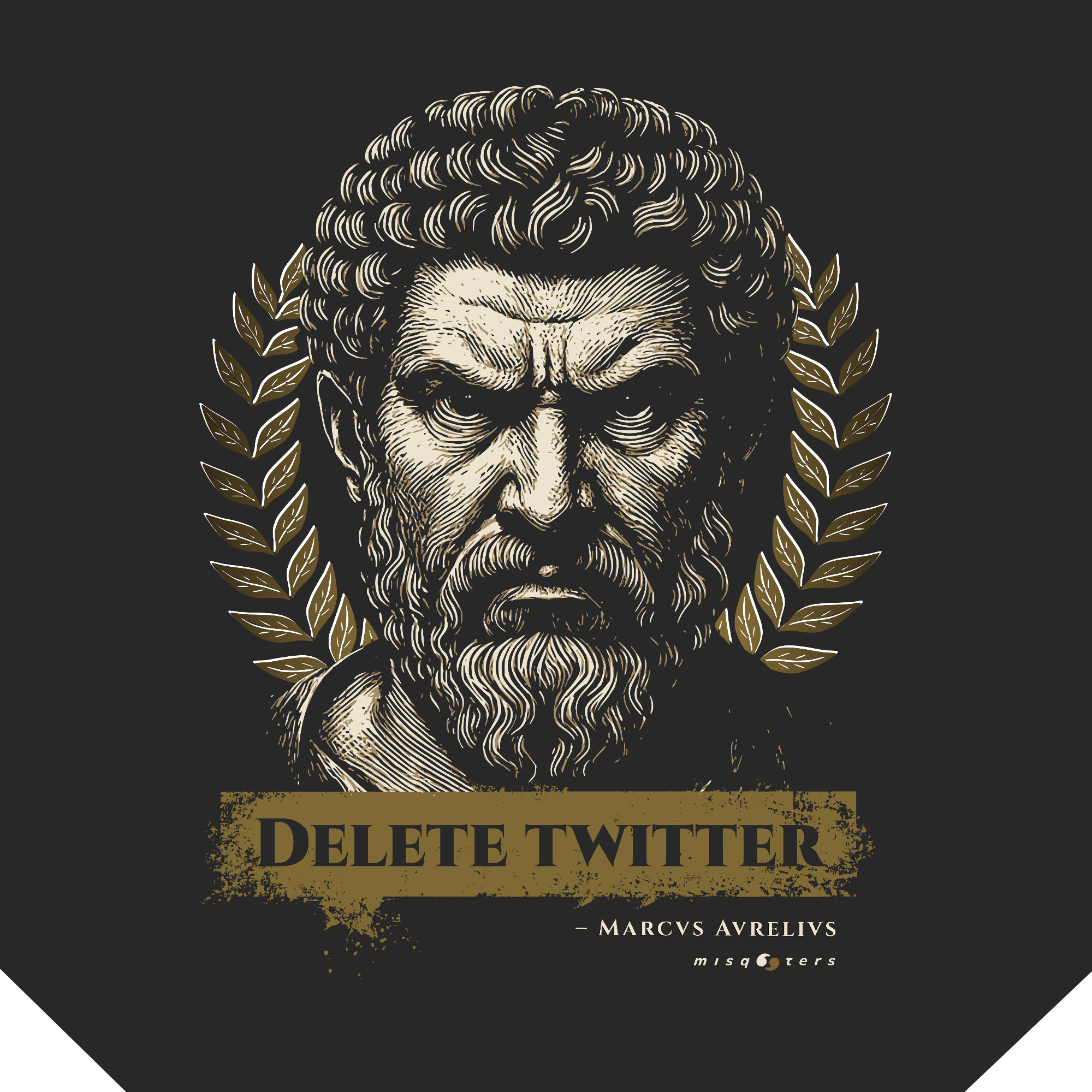 Delete Twitter (Night Ed.) — Marcus Aurelius | Organic hoodie