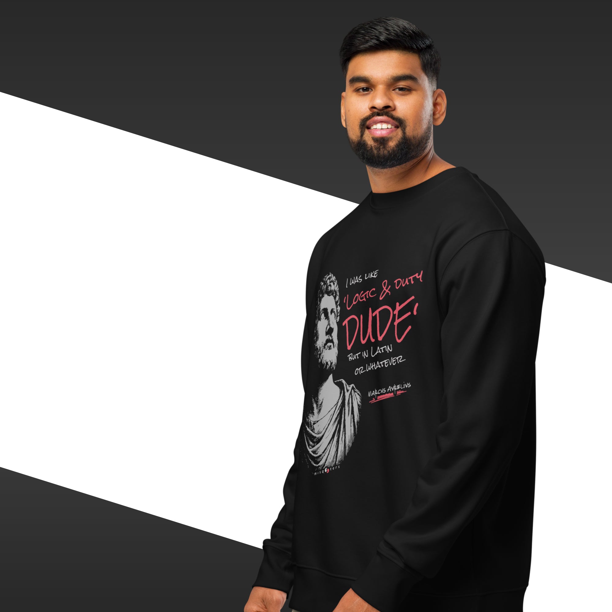 Logic & Duty — Marcus Aurelius | Organic sweatshirt