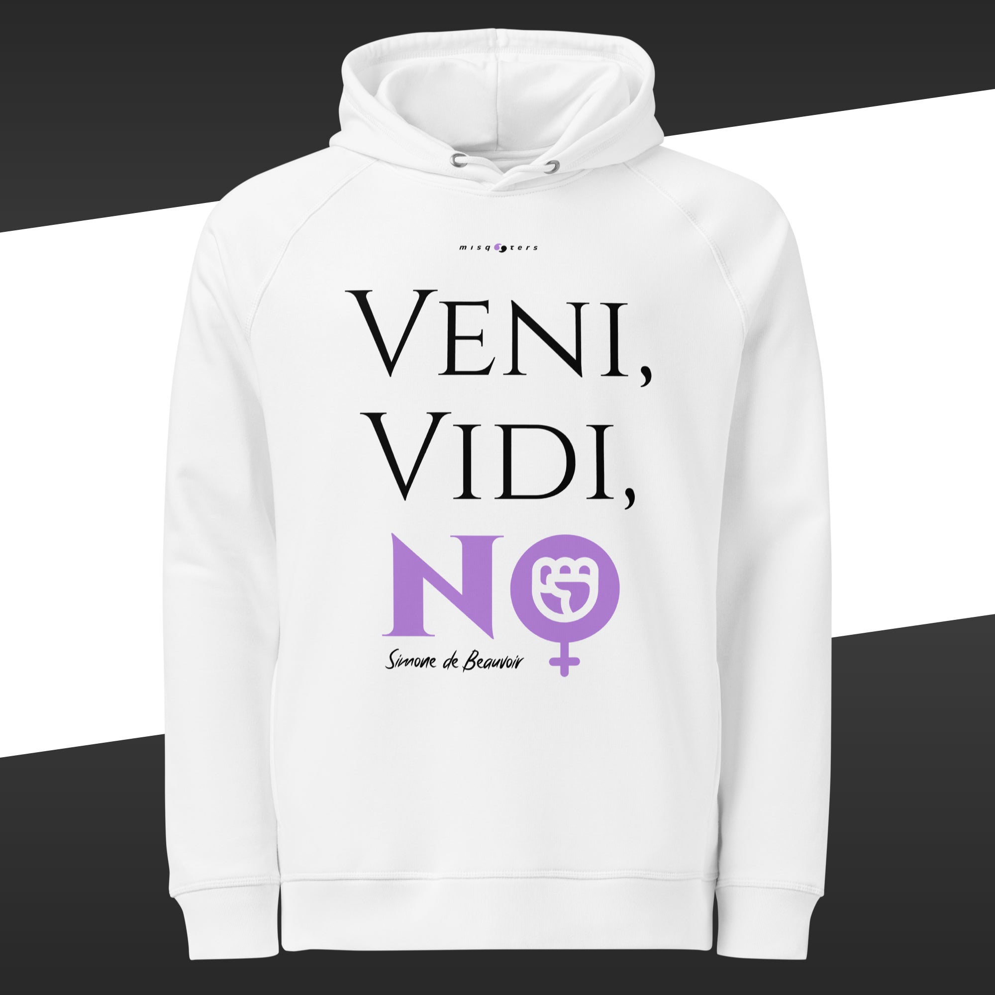 Veni, vidi, no — Simone de Beauvoir | Organic hoodie