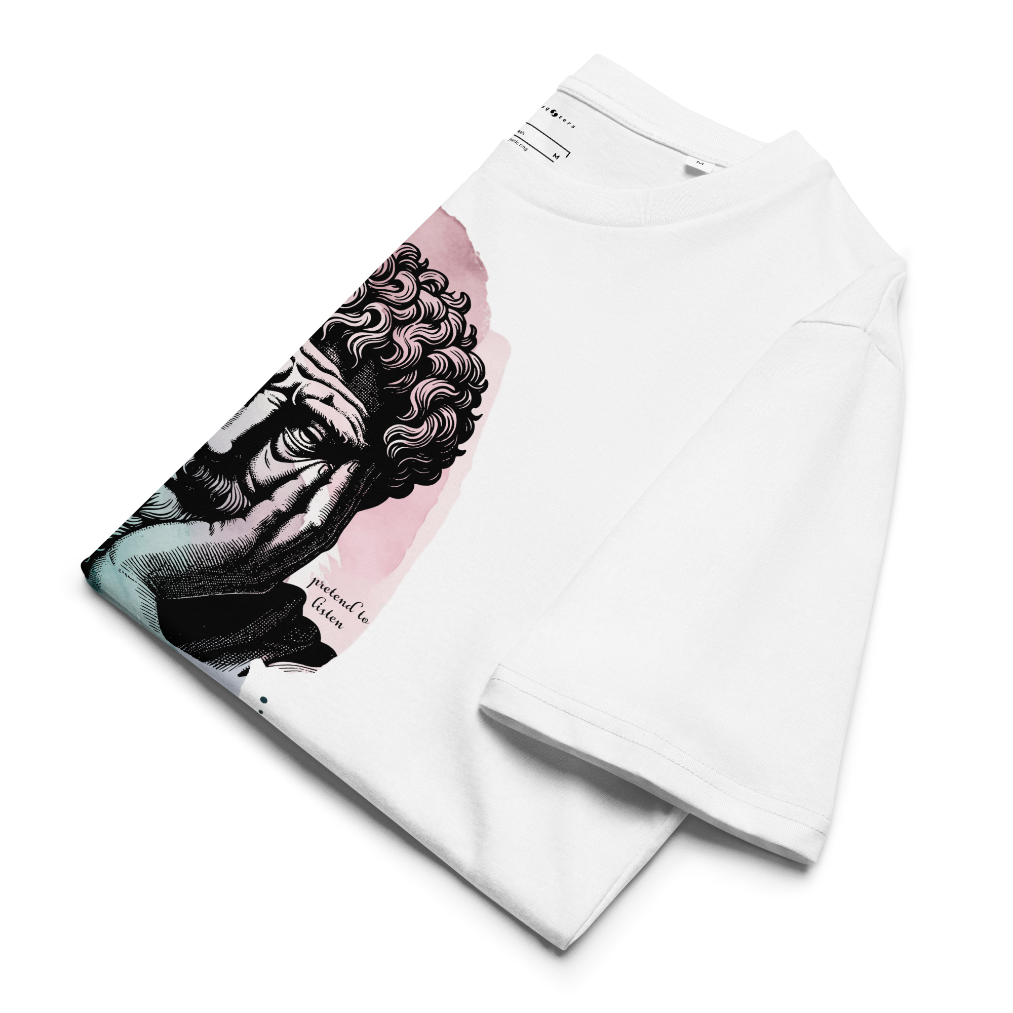 folded white t-shirt