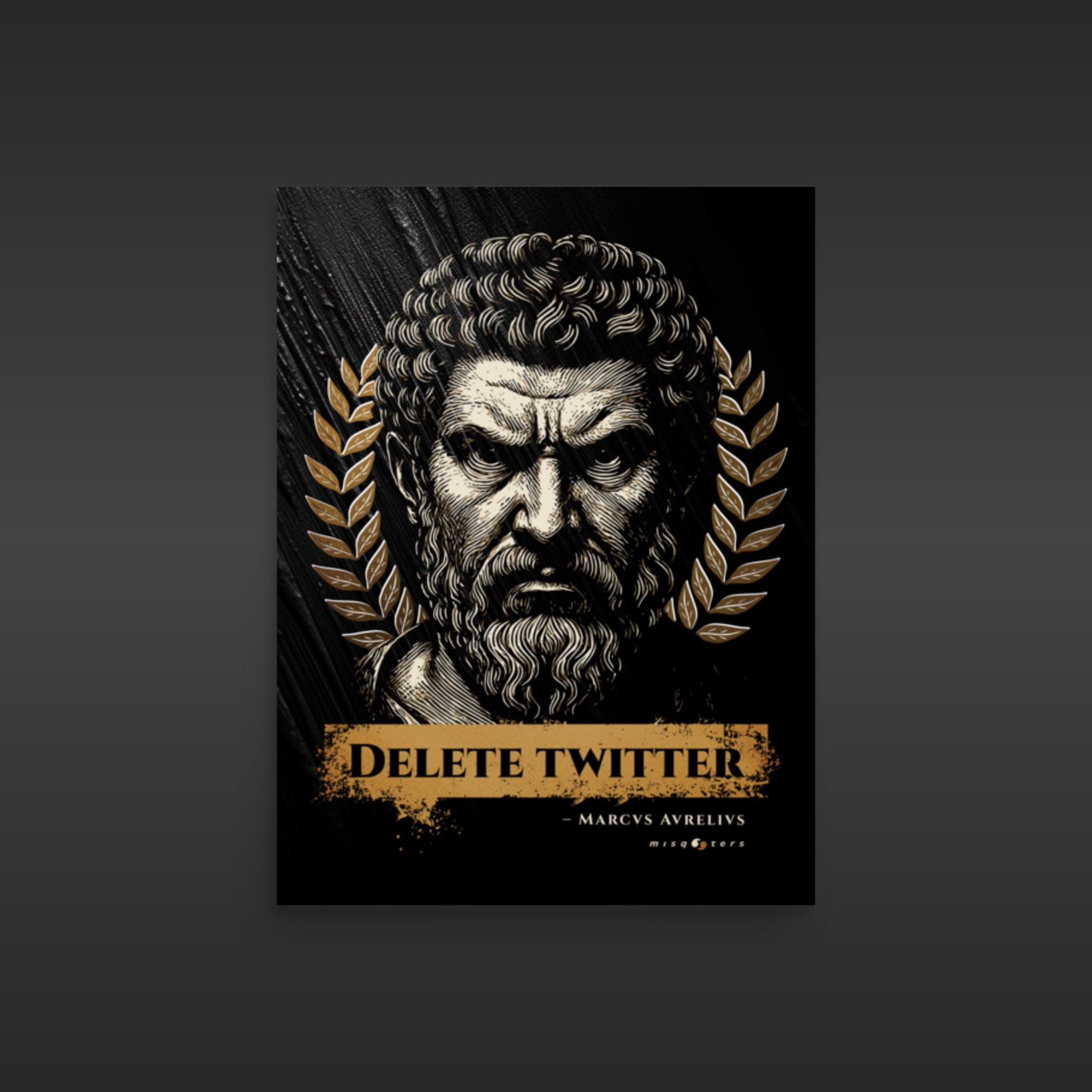 Delete Twitter - Night Ed. | M. Aurelius | Poster