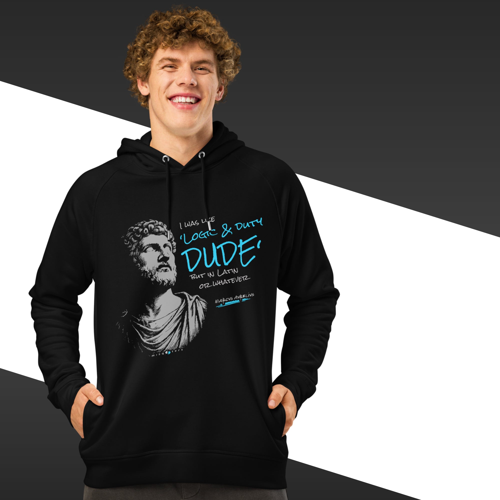 Logic & Duty — Marcus Aurelius | Organic hoodie