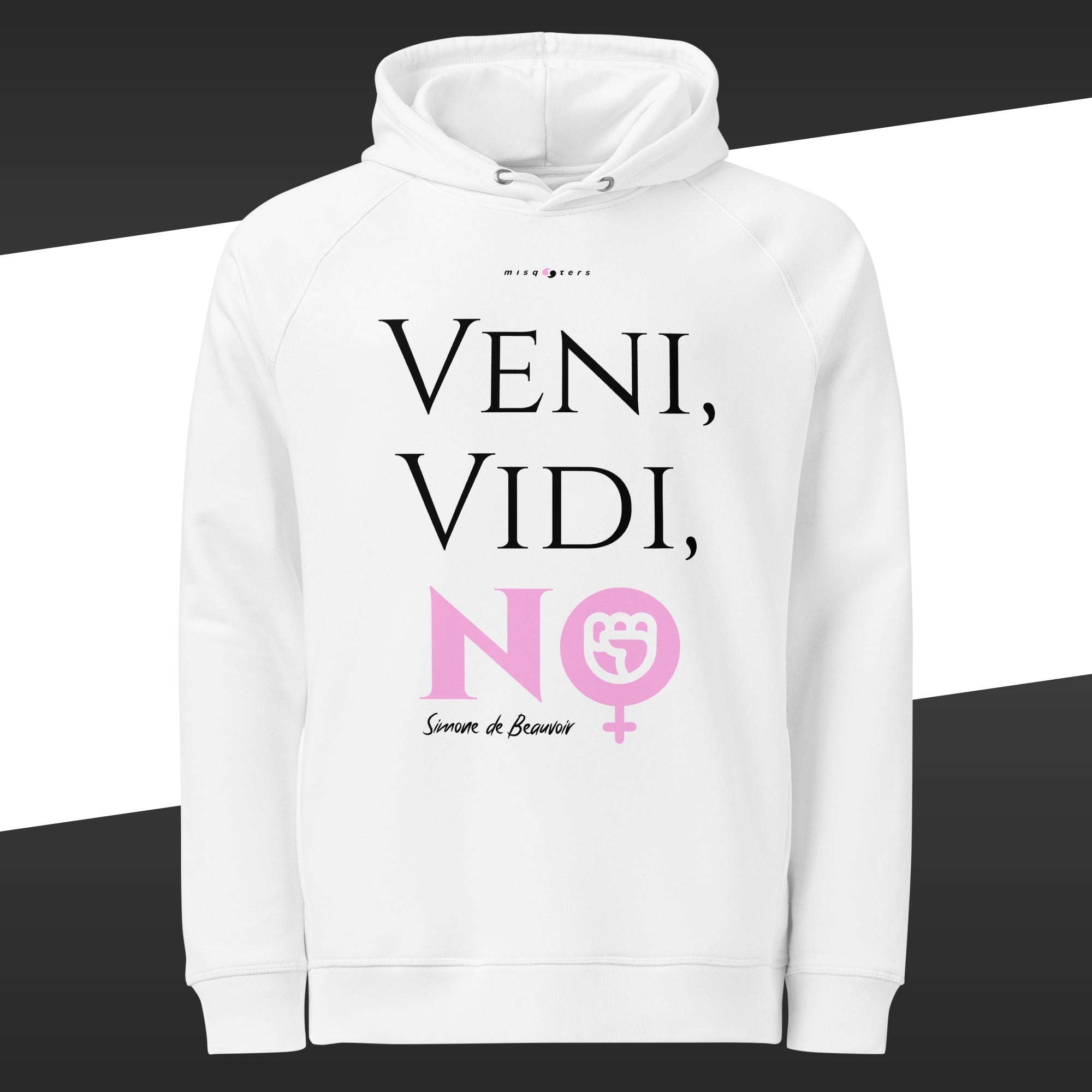 Veni, vidi, no — Simone de Beauvoir | Organic hoodie