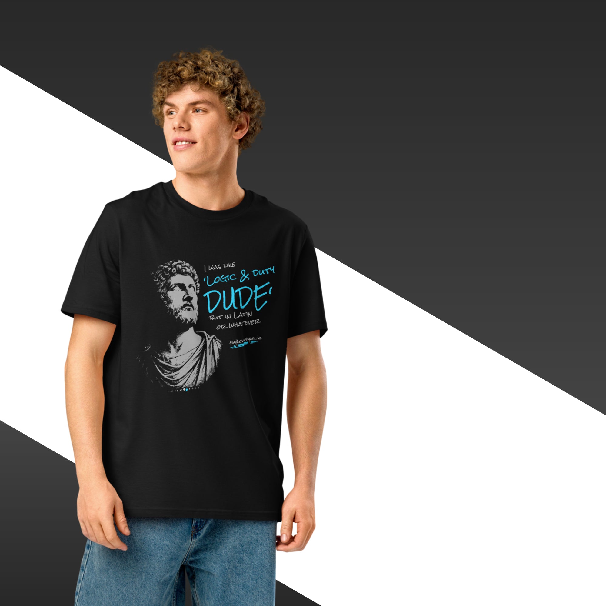 Logic & Duty — Marcus Aurelius | Wide organic tee